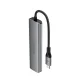 Acefast J18 USB-C 6-in-1 USB centrmezgls (HDMI 4K, PD 90W), pelēks