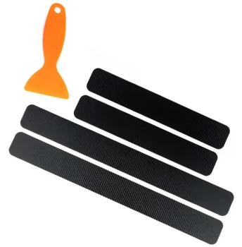Automašīnas durvju sliekšņu aizsarguzlīmes Carbon Black (4 gab.)