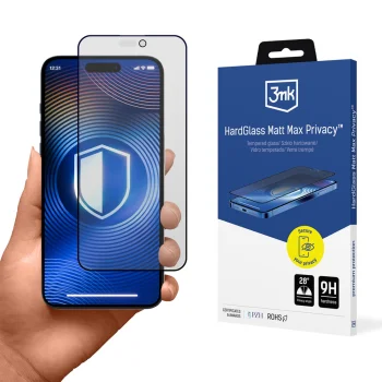 3mk iPhone 17 Pro aizsargstikls Hardglass Matt Max Privacy