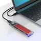 Orico TCM2-C3 M.2 NVMe uz USB-C 10Gb/s SSD diska ietvars, sarkans