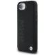 BMW Leather Hot Stamp vāciņš iPhone 16e, melns
