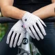 Rockbros MTB velosipēda cimdi ar īsiem pirkstiem, izmērs L, balti un melni