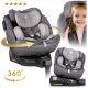 Nukido Prestige Line bērnu autokrēsliņš, 0-36 kg, Isofix, pelēks