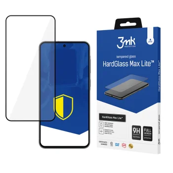 Aizsargstikls 3mk HardGlass Max Lite Samsung Galaxy A36 5G, melns