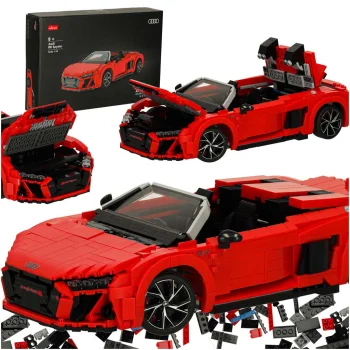 Rastar Audi R8 Spyder 1:14 konstruktors, 1440 detaļas, sarkans