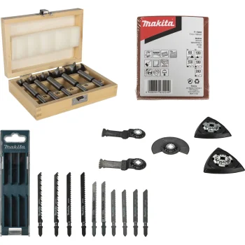 Kokapstrādes piederumu komplekts Makita P-84844, 30 gab.