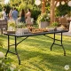 Saliekams dārza un banketu galds MultiGarden 153x70 cm, melns