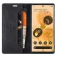 Google Pixel 6 Pro AUTSPACE Magnetic Book Case Cover, Black | Telefona Vāciņš Maciņš Apvalks Grāmatiņa