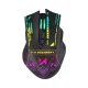 Wozinsky WMGB-3200 bezvadu optiskā spēļu pele ar RGB apgaismojumu, melna