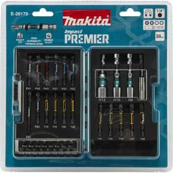 Skrūvgriežu uzgaļu komplekts Makita E-26179 Impact Premier 1/4", 38 gab.