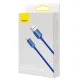Baseus Crystal Shine USB uz Lightning kabelis 2.4A 1.2m Zils