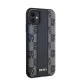 Dkny iPhone 11 / XR vāciņš Leather Checkered Mono Pattern MagSafe, melns