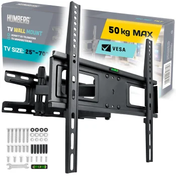 Humberg TV sienas kronšteins 25-70", līdz 50 kg