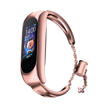 Metāla siksniņa Xiaomi Mi Band 3 / 4 / 5 / 6 - Rozā zelts