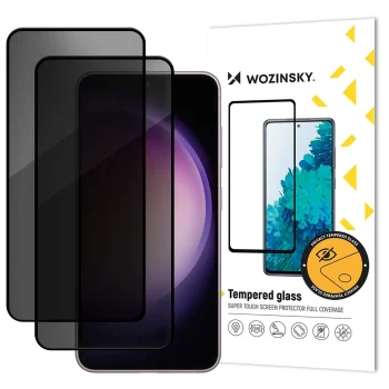 Wozinsky Samsung Galaxy A17 / A17 5G aizsargstikls Privacy Glass (2 gab.), melns