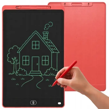 Grafiskais zīmēšanas planšetdators ar LCD ekrānu un irbuli, 16", sarkans