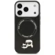 Karl Lagerfeld Karl & Choupette Pins MagSafe vāciņš iPhone 17 Pro Max, melns