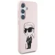 Karl Lagerfeld Silicone Graffiti Ikonik MagSafe vāciņš Samsung Galaxy S25, rozā