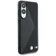 BMW Leather Oversized Stripes MagSafe vāciņš Samsung Galaxy S25 Edge, melns