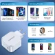 Choetech 45W GaN USB-C lādētājs ar PD, QC 3.0 un PPS, balts