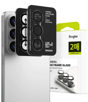 Ringke kameras aizsargstikls Samsung Galaxy S26 / S26+, 2 gab., melns