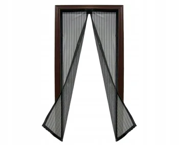 Magnētiskais moskītu tīkls durvīm 100x210 cm, melns