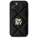 Telefona vāciņš DKNY Quilted Stack Logo priekš iPhone 14, melns