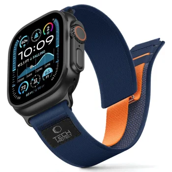 Pulksteņa siksniņa Tech-Protect Nylon Elite, Apple Watch 44 / 45 / 46 / 49 mm, tumši zila