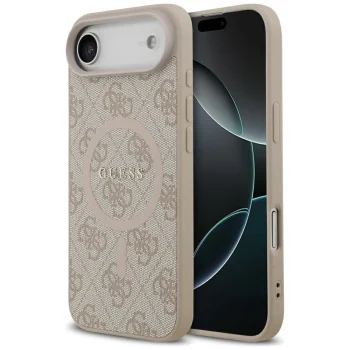 Guess 4G Ring Classic Logo MagSafe vāciņš iPhone 17 Air - rozā