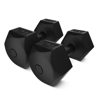 4Fizjo 2107 bituma hanteles, 2 x 7 kg, melnas