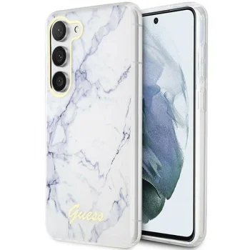 Guess Samsung Galaxy S23 vāciņš GUHCS23SPCUMAH Balts Marmors