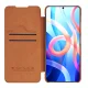 Nillkin Qin vāciņš maciņš grāmatiņa Xiaomi Redmi Note 11T 5G / Poco M4 Pro 5G, brūns