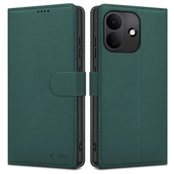 Tech-Protect Wallet atverams vāciņš Xiaomi Redmi Note 17 Pro 5G, zaļš