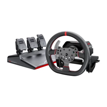 Spēļu stūres komplekts PXN-V10 Pro ar pedāļiem un stiprinājumiem (PC / PS4 / Xbox)