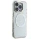 Guess IML Metal Colored Circle Classic Logo MagSafe vāciņš iPhone 16 Pro Max, balts