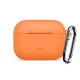 Austiņu maciņš Tech-Protect Silicone Hook priekš AirPods Pro ar karabīni, oranžs