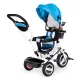 Ecotoys Bērnu trīsritenis ar grozāmu sēdekli un jumtiņu, zils