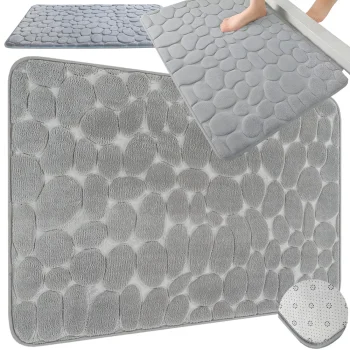 Mīksts absorbējošs neslīdošs vannas istabas paklājs 80×50 cm