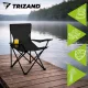 Trizand saliekamais makšķernieku krēsls ar somu, melns