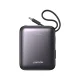 Ārējais akumulators Joyroom JR-PBF27 10000mAh 22.5W ar iebūvētiem USB-C un Lightning kabeļiem, melns