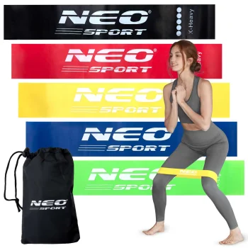 Neo-Sport NS-959 pretestības gumiju komplekts vingrošanai, 5 gab.