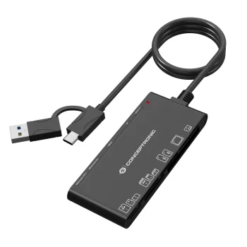 Conceptronic BIAN10B 7-in-1 USB 3.0 atmiņas karšu lasītājs Melns