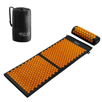 4Fizjo XL akupresūras paklājiņš ar spilvenu, 110x42 cm, oranžs