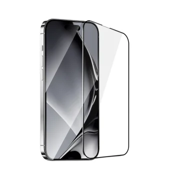 TFO aizsargstikls ar melnu metāla rāmi Samsung Galaxy A15 4G / A15 5G