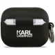 Karl Lagerfeld Silicone Choupette Head 3D maciņš AirPods Pro 3 austiņām, melns