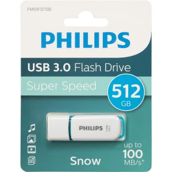 Philips Snow Edition USB zibatmiņa 512 GB USB 3.0, balta/zaļa