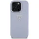 Guess vāciņš iPhone 16 Pro Max 6.9\" PU Grained Hot Stamp 4G Triangle Metal, violets