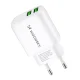 Wozinsky CUWCW tīkla lādētājs 2.4A ar 2x USB-A, balts