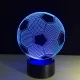 3D LED nakts lampiņa Futbola bumba RGB