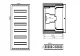 TIBOX zemapmetuma metāla sadales skapis 6x16P, 440x1050x115 mm